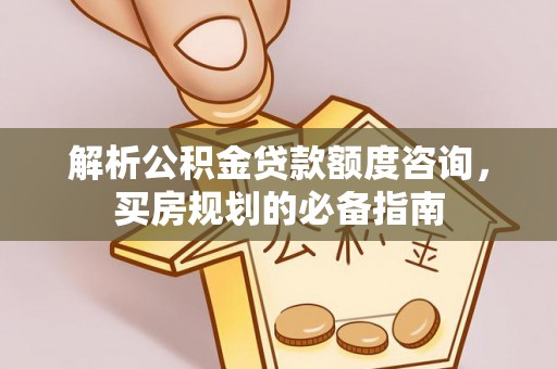 恭城解析公积金贷款额度咨询，买房规划的必备指南