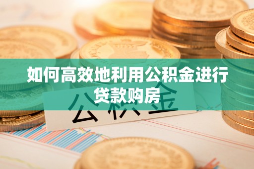 恭城如何高效地利用公积金进行贷款购房